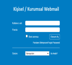 Kişisel / Kurumsal Webmail