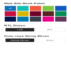 Web Site Renk Paleti